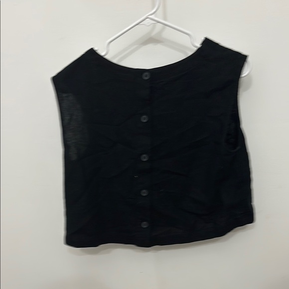 A New Day Black Boxy Button Down Shirt - Picture 1 of 3